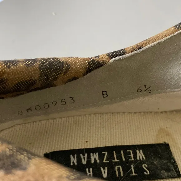 Vintage Stuart Weitzman Leopard Print Glittery Sneakers