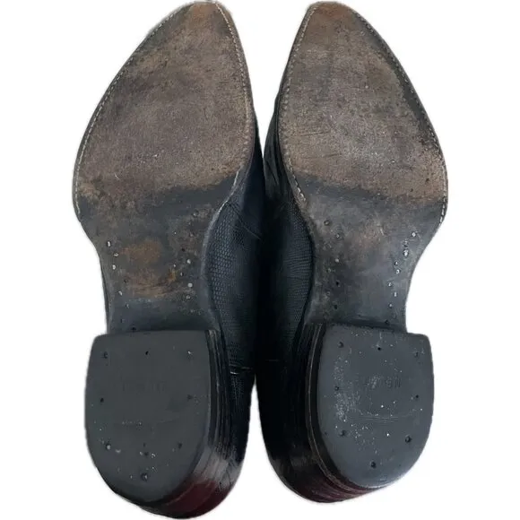 Vintage Western Men’s Boots Ticuan Lizard Leather Black 11.5
