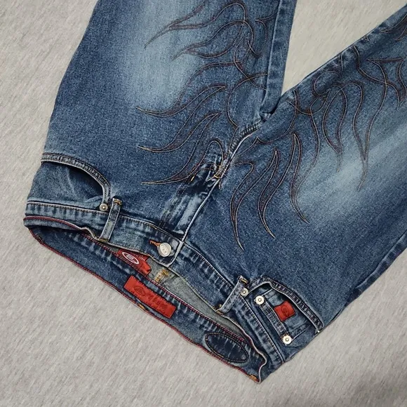 Vintage Y2K BONGO Low Rise Bootcut Flare Embroidered Western Jeans