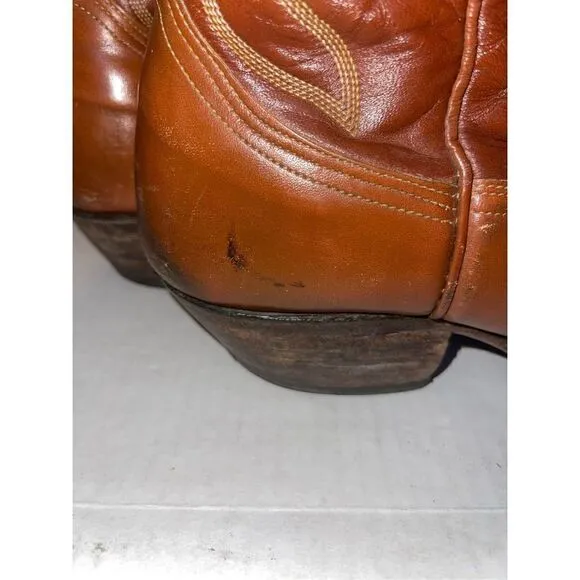 VINTAGE USA NOCONA BROWN LEATHER WESTERN Boots size 9.5