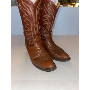 VINTAGE USA NOCONA BROWN LEATHER WESTERN Boots size 9.5