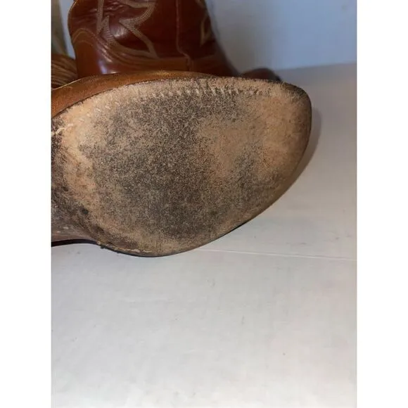 VINTAGE USA NOCONA BROWN LEATHER WESTERN Boots size 9.5