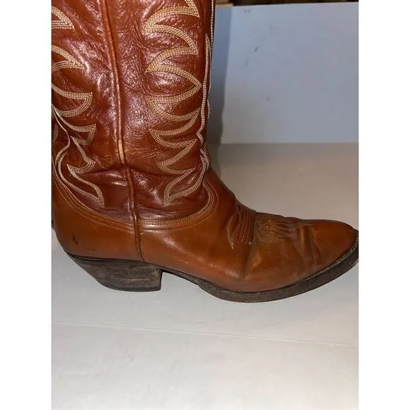 VINTAGE USA NOCONA BROWN LEATHER WESTERN Boots size 9.5