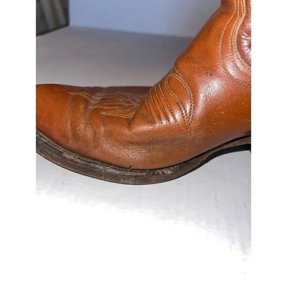 VINTAGE USA NOCONA BROWN LEATHER WESTERN Boots size 9.5