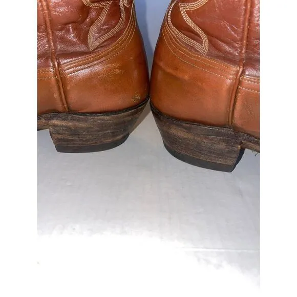 VINTAGE USA NOCONA BROWN LEATHER WESTERN Boots size 9.5