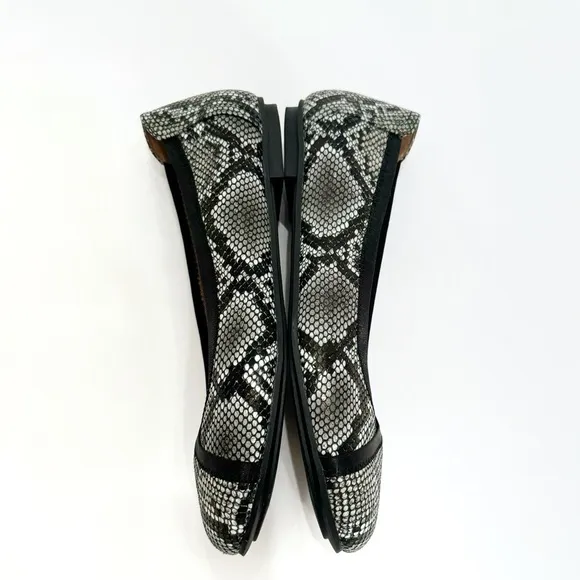 Vionic Caroll Ballet Snake Print Leather Slip On Shoes Size 7