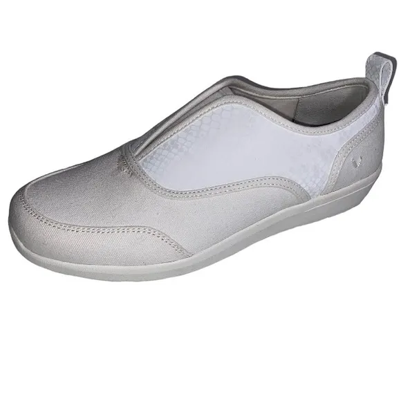 Vionic Denver Wide White Snake Print Slip On Sneaker Size 7 Wide