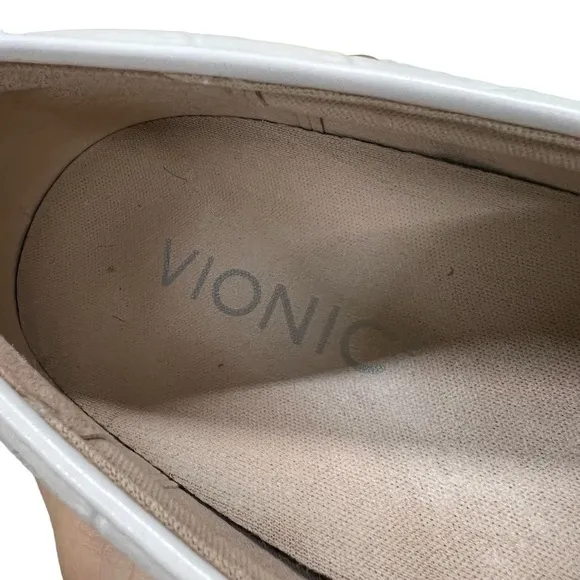 VIONIC Dinora Croc Print Leather Sip-on Casual Platform Sneakers Size 8.5