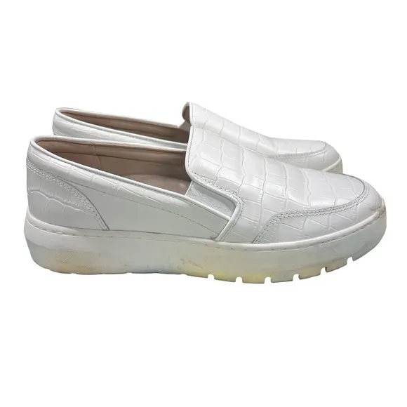 VIONIC Dinora Croc Print Leather Sip-on Casual Platform Sneakers Size 8.5