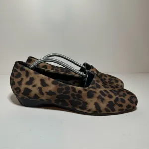 VIONIC Powell Women's Leopard Demi Wedge Comfort Orthaheel Slip-on Shoes Size 8