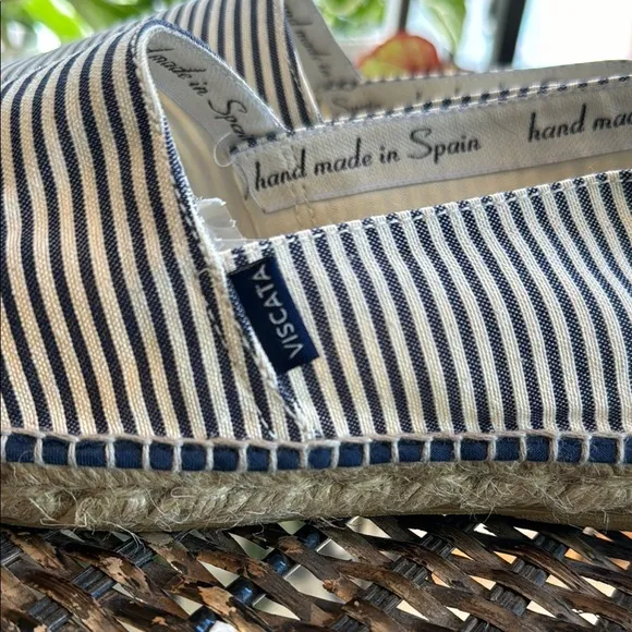 Viscata Barcelona Men’s Blue Stripped Espadrille slip on size 11 or 44