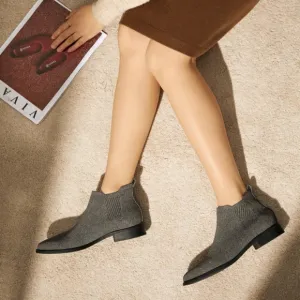 Vivaia Ryan Square-Toe Water-Repellent Ankle Boots In Grey Size 40 EUC