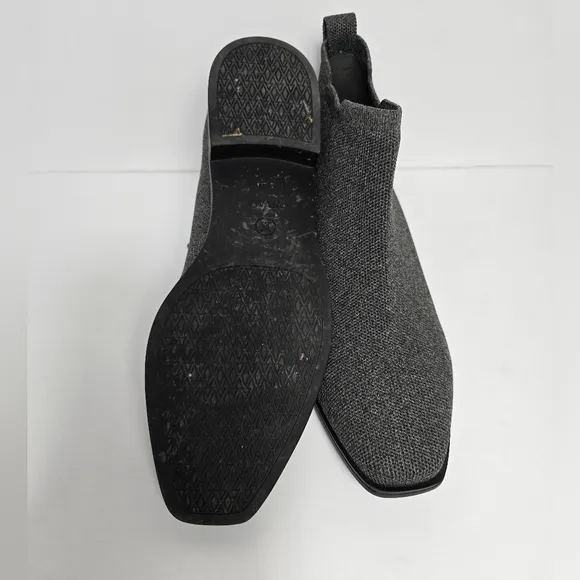 Vivaia Ryan Square-Toe Water-Repellent Ankle Boots In Grey Size 40 EUC