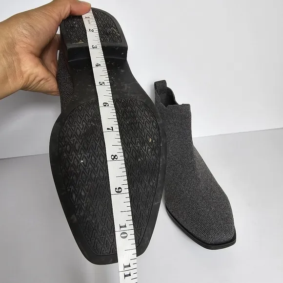 Vivaia Ryan Square-Toe Water-Repellent Ankle Boots In Grey Size 40 EUC