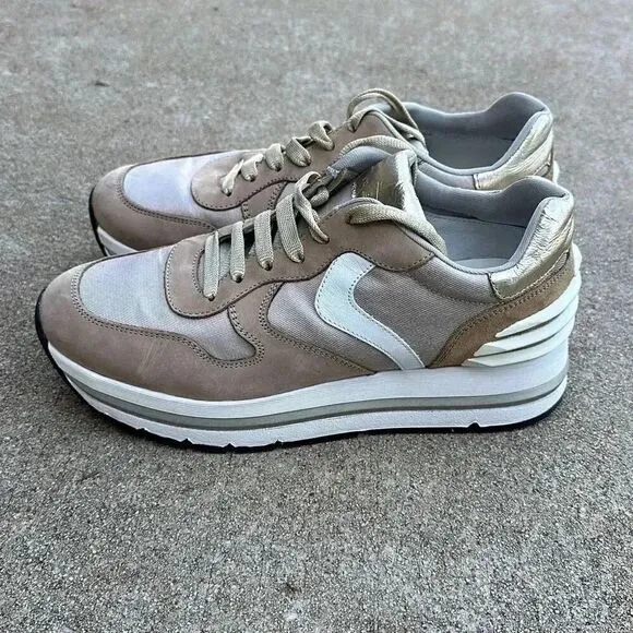Voile Blanche Sneakers Leather Platform Size 40