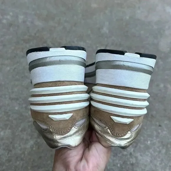 Voile Blanche Sneakers Leather Platform Size 40