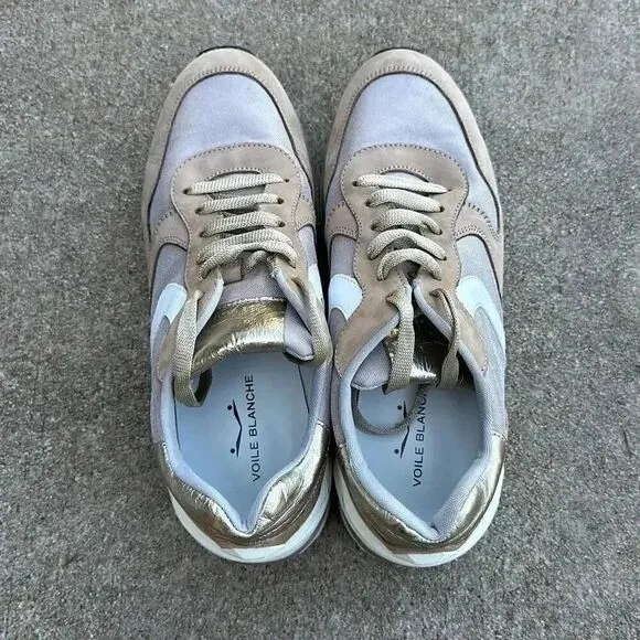 Voile Blanche Sneakers Leather Platform Size 40