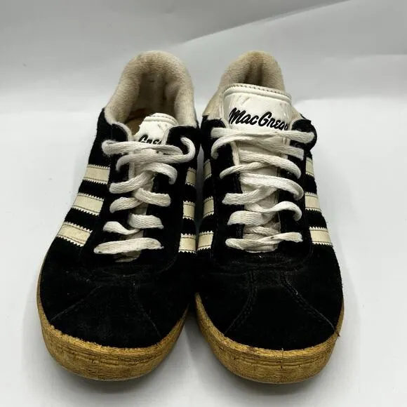 VTG Adidas Gazelle Shoes Mens 6.5 Black White Mac Gregor USA Made Season F3