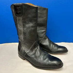 VTG GUCCI Black Leather Mens Boots Sz EU 42.5M/ US 9.5M
