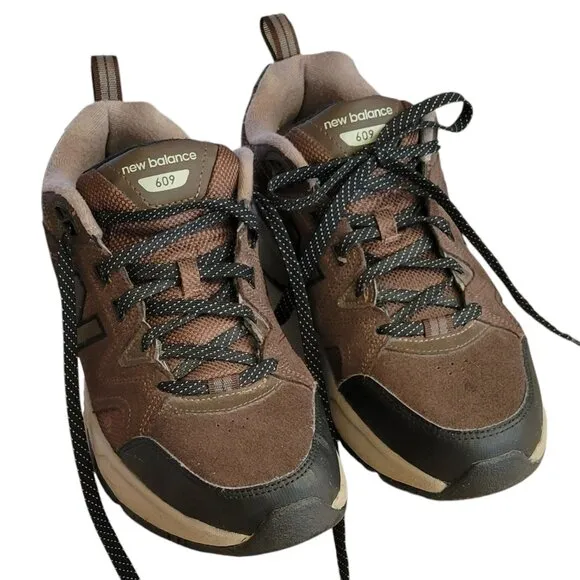 VTG New Balance 609 Brown Suede Leather Walking Running Sneaker Shoes MX609VOX