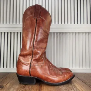 VTG Tony Lama Style 5084 Mens Size 8 D Brown Leather Western Ranch Cowboy Boots