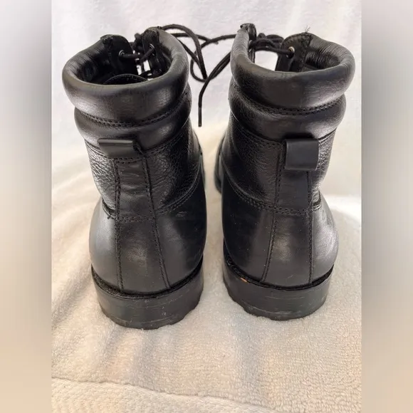 Warfield &amp; Grand Men's Black Lace-up Boots leather size 12 petrol 93840 shoes