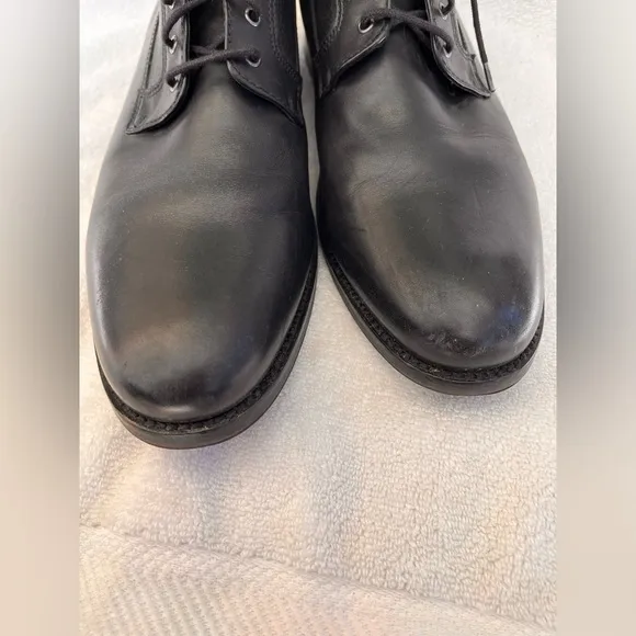 Warfield &amp; Grand Men's Black Lace-up Boots leather size 12 petrol 93840 shoes