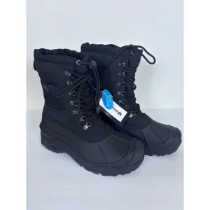 Weatherproof Outdoor Duck Boots Men's Black Waterproof Snow Shoes 10M Vintage