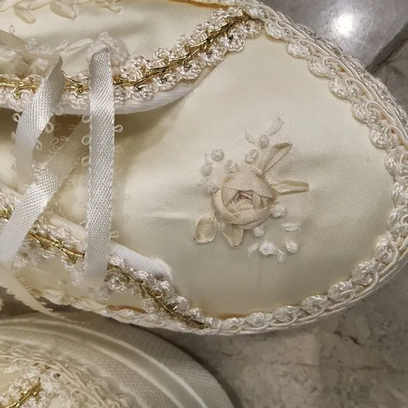Wedding Platform Sneakers Flats In Lace Bridal Shoes - Size 8