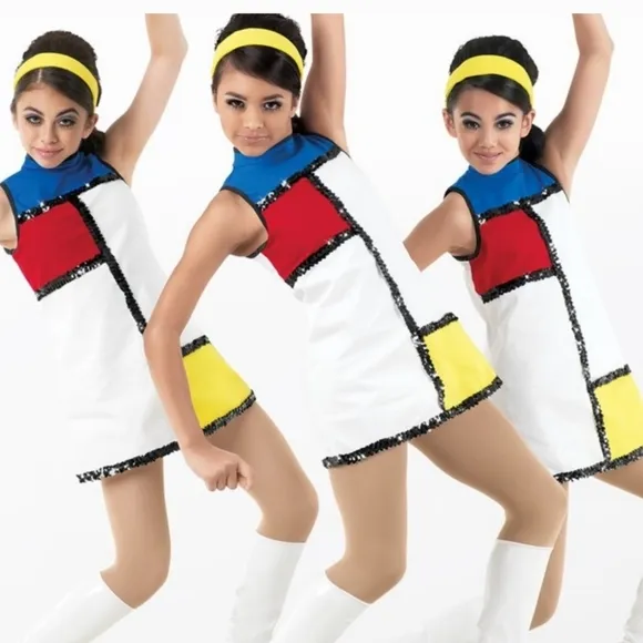 Weissman Elite Colorblock 70s Retro Dance Costume
