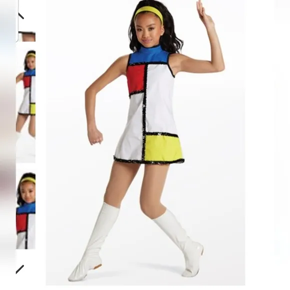 Weissman Elite Colorblock 70s Retro Dance Costume