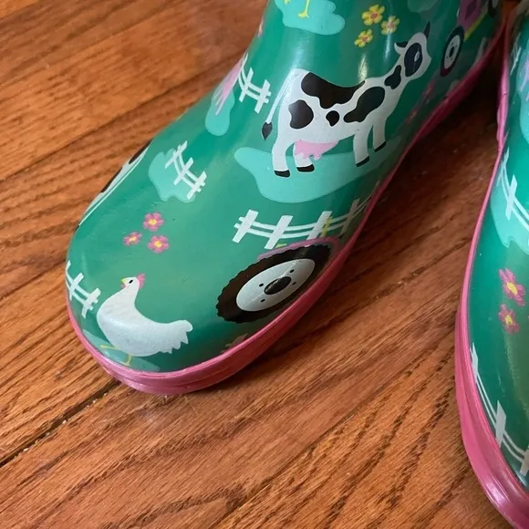 Western Chief Farm Fun Aqua US 2 rain boots
