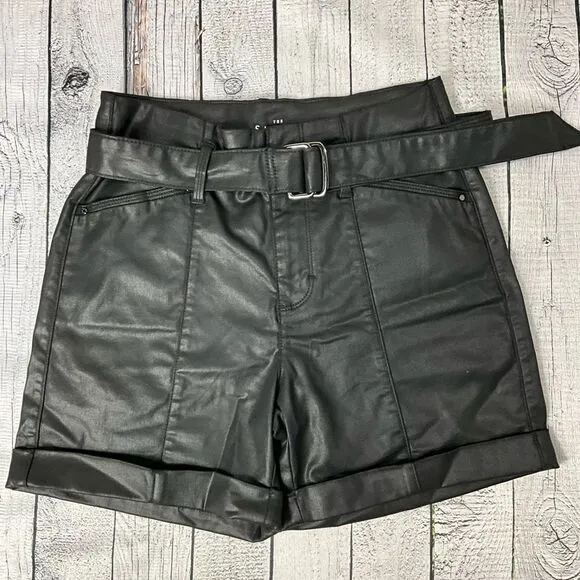 WHITE HOUSE BLACK MARKET Faux Leather Shorts