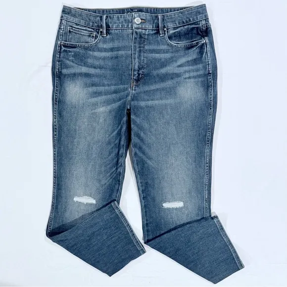 White House Black Market The Sculpt Jeans Womens 12S Straight Crop Denim Spring