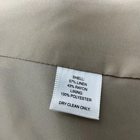 WHITE HOUSE BLACK MARKET Linen Blend Short Sleeve Blazer