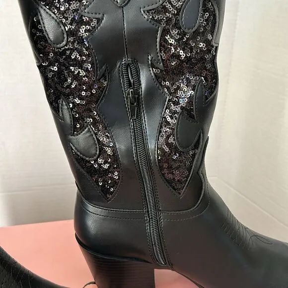 Wild Pair Black Cowboy Boots