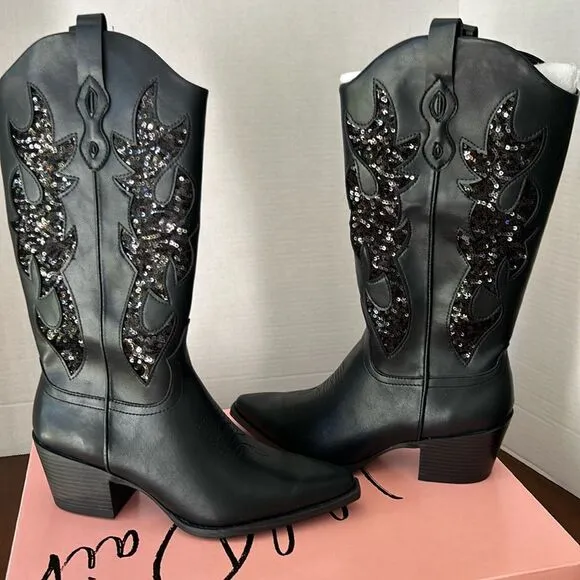 Wild Pair Black Cowboy Boots