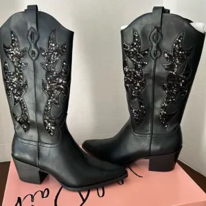 Wild Pair Black Cowboy Boots