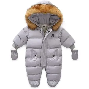 Winter Snowsuit Coat Romper Outwear Hooded Footie Toddler