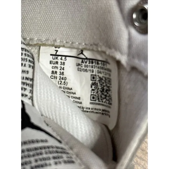 Wmns Air Jordan 1 Low SAMPLE Slip 'White' - Womens size 7
