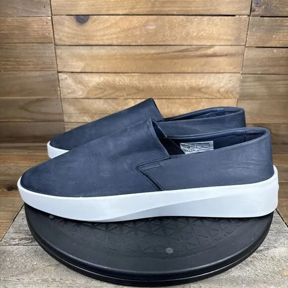 Wolf &amp; Shepherd Men’s Size US 8 'Cruise' Slip On Blue Mules Shoes Leather