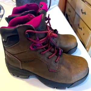 Wolverine Boots: Women's 10383 Brown Merlin EH Composite Toe Boots 7.6