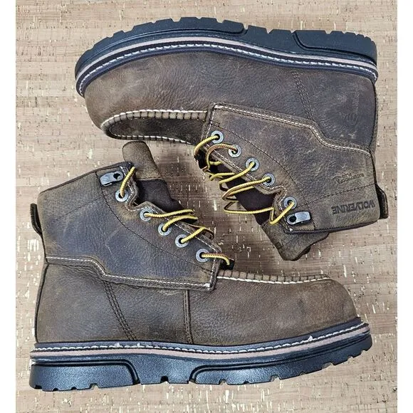 Wolverine I-90 MOC 6&quot; Boots Mens 7.5 COMPOSITE Safety Toe ‎ Work W201096
