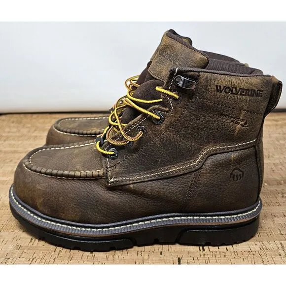 Wolverine I-90 MOC 6&quot; Boots Mens 7.5 COMPOSITE Safety Toe ‎ Work W201096