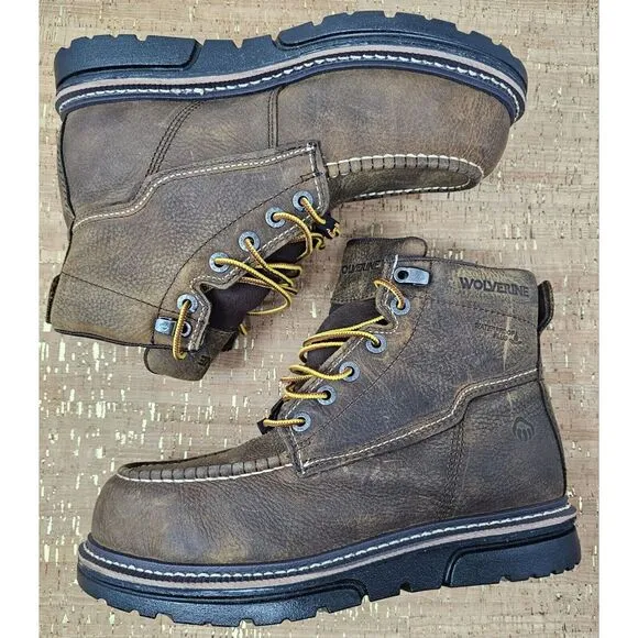 Wolverine I-90 MOC 6&quot; Boots Mens 7.5 COMPOSITE Safety Toe ‎ Work W201096