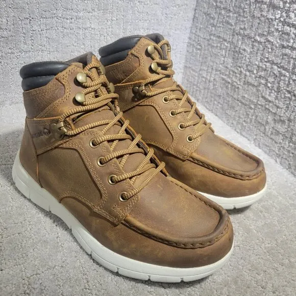 Wolverine Karlin 6&quot; Men's Size 8 US Brown Leather Moc-Toe Work Boots W880265