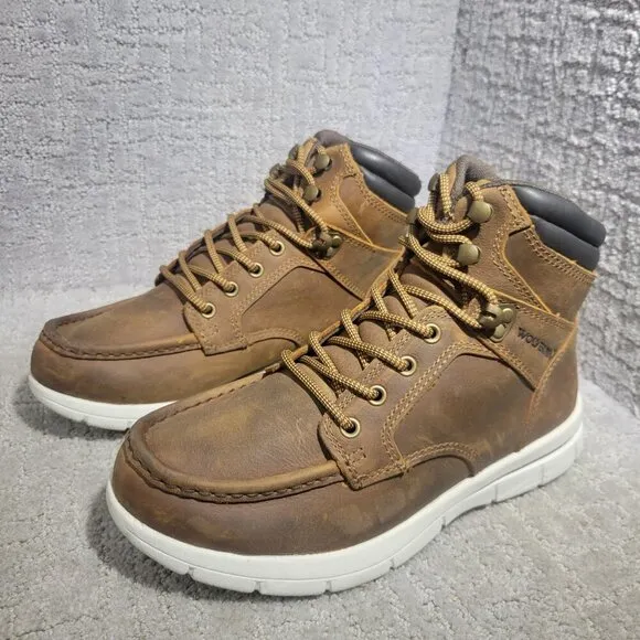 Wolverine Karlin 6&quot; Men's Size 8 US Brown Leather Moc-Toe Work Boots W880265