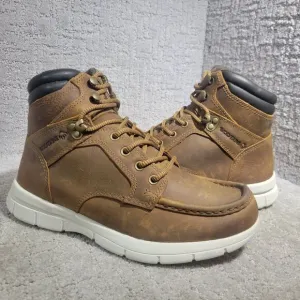 Wolverine Karlin 6&quot; Men's Size 8 US Brown Leather Moc-Toe Work Boots W880265