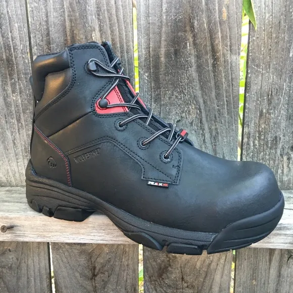 Wolverine men Merlin work boots Composite Toe Black