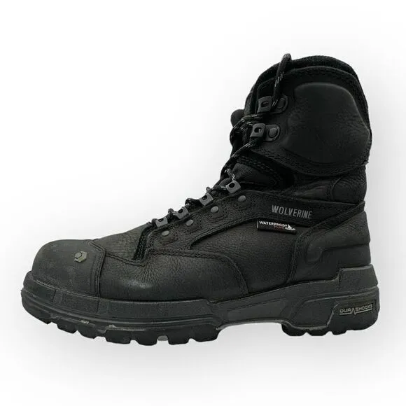 Wolverine w10613 6&quot; Composite Toe WP Work Boots Shoes Black Mens 10.5EW